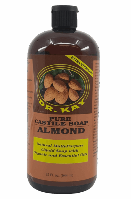 Dr. Kay Pure Castile Soap (Almond) 32 Oz.