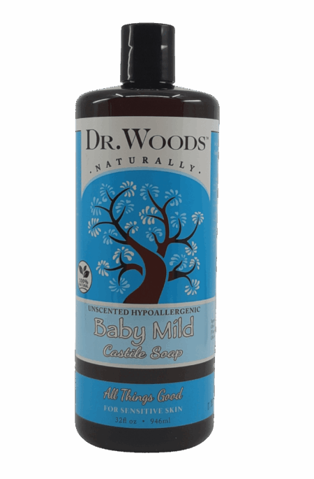 Dr. Woods Unscented Baby Mild Castile Soap 32. Oz.