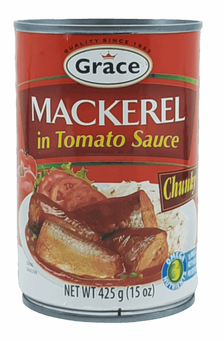 Grace Mackerel in Tomato Sauce (Chunky) 15 Oz.