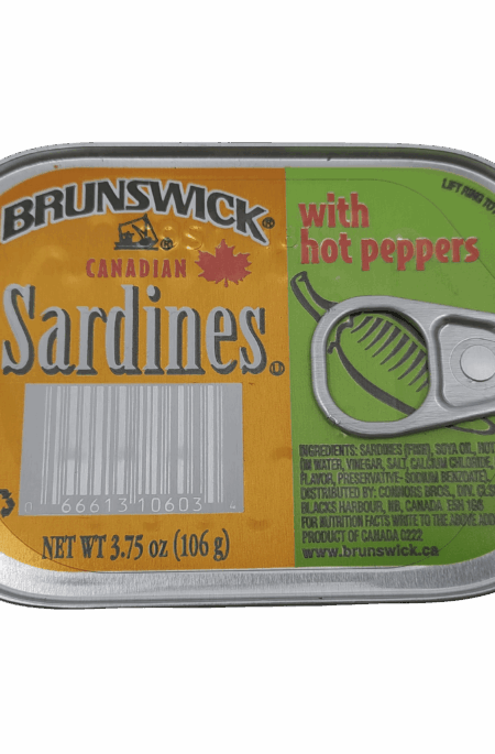 Brunswick Sardines With Hot Peppers 3.75 Oz.