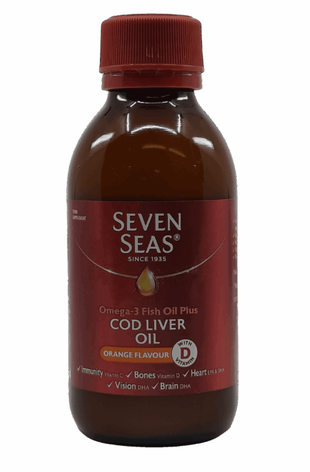 SevenSeaS  Cod Liver Oil Omega-3 (Orange Flavour)