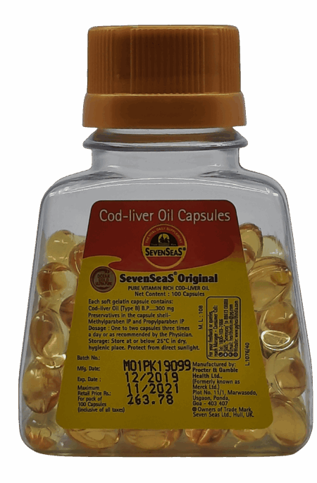 SevenSeaS Original Cod-Liver Oil Capsules 100 Capsules