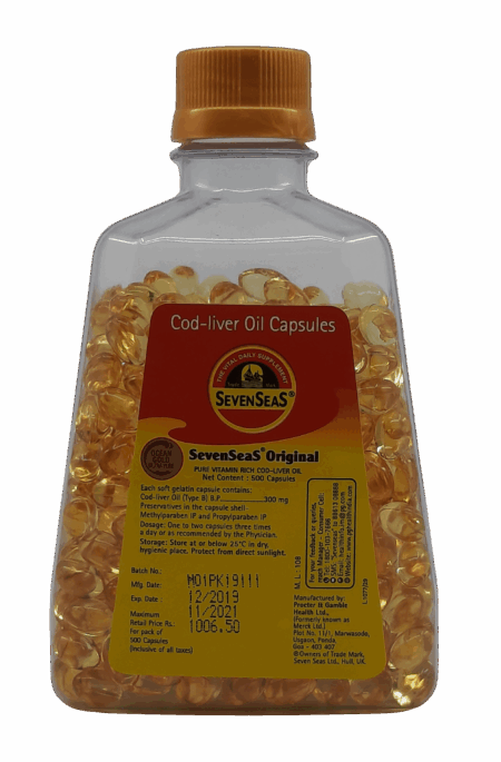 SevenSeaS Original Cod-Liver Oil Capsules 500 Capsules